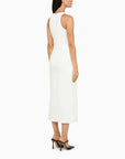 David Koma White asymmetrical midi dress