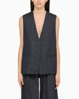 AMIRI Blue cotton waistcoat