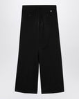 Palm Angels Black cotton wide trousers