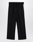 Palm Angels Anthracite grey linen sports trousers