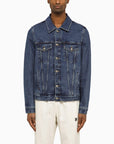 Palm Angels Blue denim jacket with Monogram