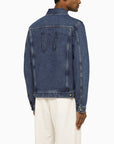Palm Angels Blue denim jacket with Monogram