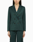 AMIRI Forest green double-breasted jacket in wool