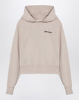 Palm Angels Logo hoodie light beige