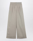 Palm Angels Beige cotton wide trousers