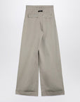 Palm Angels Beige cotton wide trousers