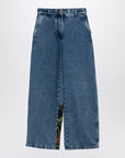 Palm Angels Baggy jeans with jungle insert