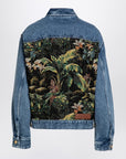 Palm Angels Denim jacket with jungle insert