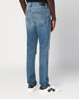 AMIRI Blue skinny jeans with rips