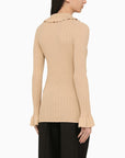 By Malene Birger Devora beige knitted cardigan