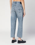 R13 Faded blue crossover jeans