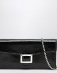 ROGER VIVIER Belle Vivier black patent leather wallet with chain