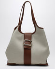ROGER VIVIER Viv'' Choc Medium Shopping Bag natural coloured
