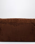 ROGER VIVIER Brown suede Viv'' Choc leather shoulder bag