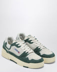 AUTRY White/bottle green suede and mesh CLC sneakers