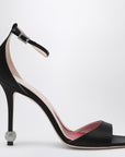 ROGER VIVIER Black sandal with jewelled heel