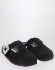 ROGER VIVIER Black suede Mule Slidy Viv