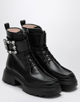 ROGER VIVIER Black leather lace-up boot