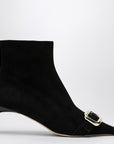 ROGER VIVIER Black Viv Canard suede ankle boots