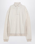 Maison Margiela Distressed-effect ecru sweatshirt