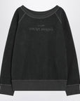 Maison Margiela Faded black sweatshirt in cotton with logo