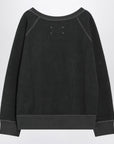 Maison Margiela Faded black sweatshirt in cotton with logo