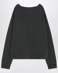 Maison Margiela Faded black sweatshirt with printed logo