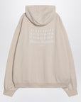 Maison Margiela Oversized écru hoodie with Numeric logo