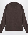 Maison Margiela Brown wool turtleneck sweater