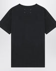 Maison Margiela Washed black T-shirt with embroidered logo