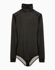 Maison Margiela Black viscose jersey bodysuit