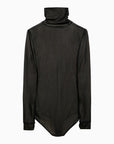Maison Margiela Black viscose jersey bodysuit