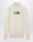 MM6 Maison Margiela Distressed turtleneck sweater with Numeric Signature