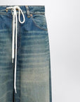 MM6 Maison Margiela Wide-leg washed blue jeans