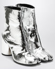 Maison Margiela Tabi broken mirror silver boot