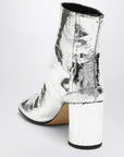 Maison Margiela Tabi broken mirror silver boot