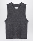 Maison Margiela Grey knitted sleeveless top