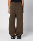 Dsquared2 Military green wide trousers with wear