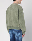Dsquared2 Washed green sweatshirt with logo