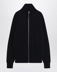 MM6 Maison Margiela Black cotton zip-up cardigan