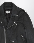 MM6 Maison Margiela Black washed-effect biker jacket