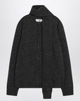 MM6 Maison Margiela Grey wool-blend cardigan with scarf