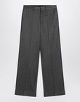 MM6 Maison Margiela Wide grey wool-blend trousers
