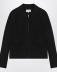 MM6 Maison Margiela Black zip-up silk jacket