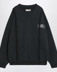 MM6 Maison Margiela Black sweatshirt with Numeric logo in cotton