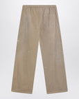MM6 Maison Margiela Wide beige trousers with brushstrokes