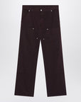 MM6 Maison Margiela Burgundy cotton trousers