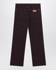 MM6 Maison Margiela Burgundy cotton trousers