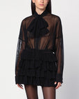 Norma Kamali Short dress in semi-sheer tulle