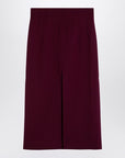THE ANDAMANE Stephanie Burgundy wool-blend midi skirt